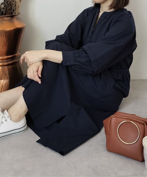 Virca ワンピース ギャザーラグランシャツワンピース : ZOZOTOWN Yahoo