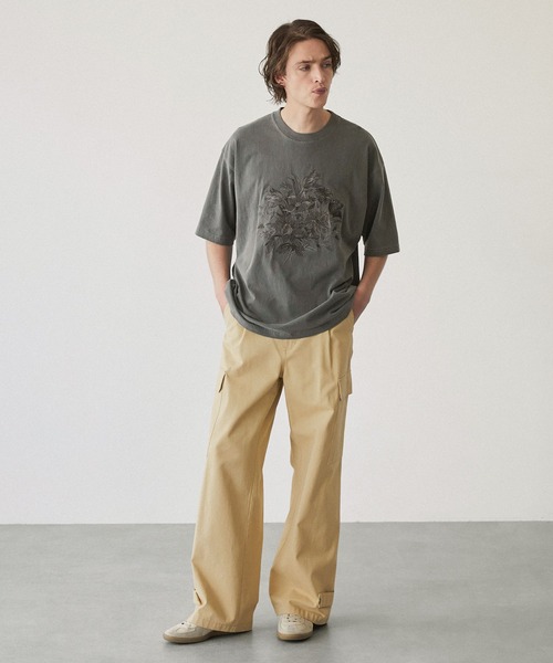 クーティー 25ss ピグメントダイ オーバーサイズ Tシャツ ベージュ系 クーティー 25ss ピグメントダイ オーバーサイズ Tシャツ