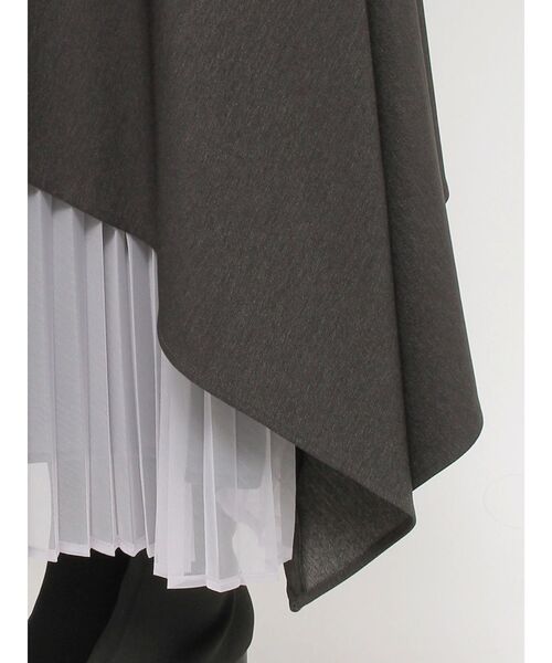 スカート アシメティアードプリーツスカート レディース : 84425616  