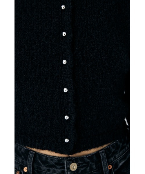 MOUSSY カーディガン 「WEB限定」F/PEARL BUTTON レディース