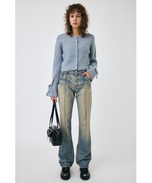 MOUSSY カーディガン 「WEB限定」F/PEARL BUTTON レディース