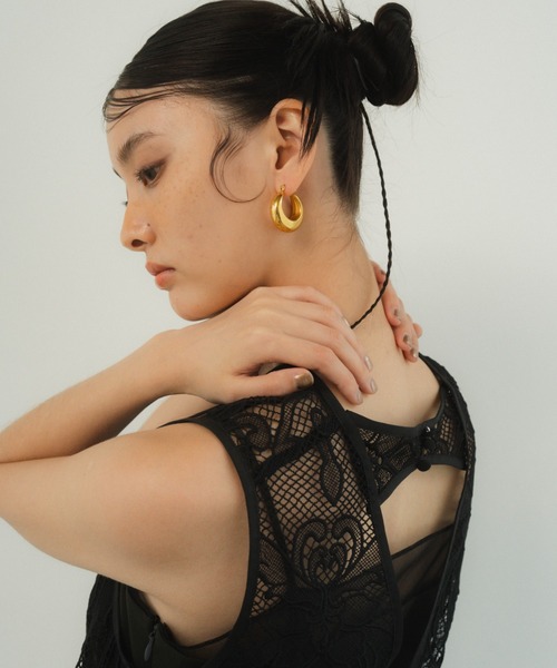 ANDRESD ドレス ケミカルレースジッパードレス / chemical lace zipper