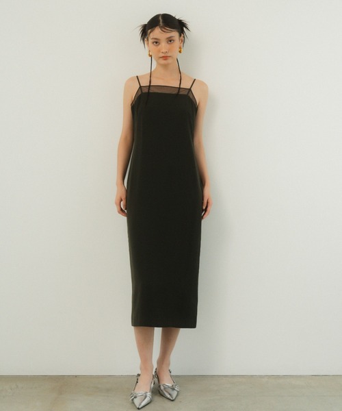 ANDRESD ドレス ケミカルレースジッパードレス / chemical lace zipper