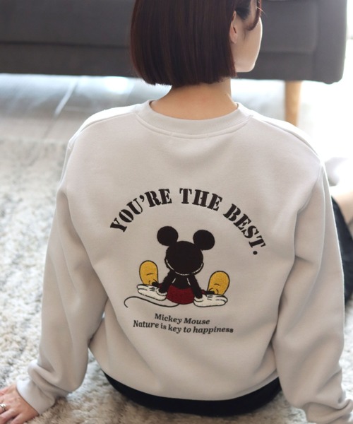 Disney（ディズニー） トレーナー スウェット サガラ刺繍・ワッペン