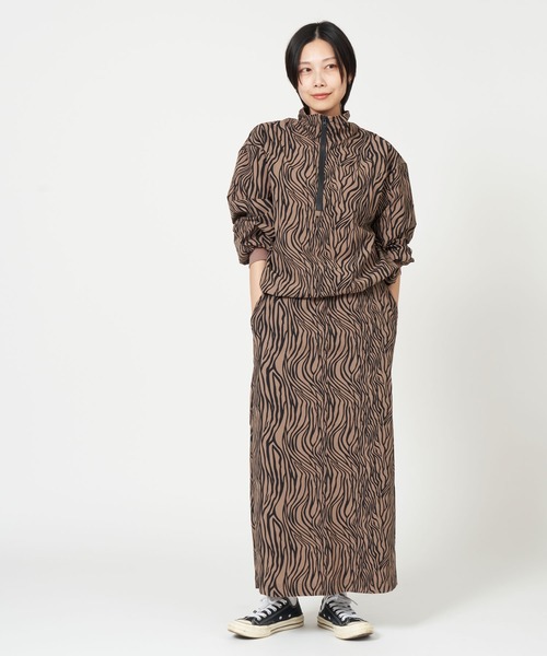 THOUSAND MILE セットアップ HALF ZIP T-SHIRT ＆ SLIT SKIRT