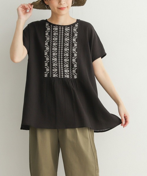 「URBAN RESEARCH DOORS」 半袖ブラウス MEDIUM オフホワイト レディース URBAN RESEARCH DOORS 「URBAN DOORS」 ドルマンスリーブ