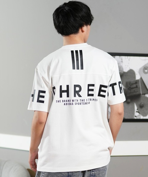 adidas ストライプ Tシャツ Mサイズ adidas tシャツ adidas/アディダス 半袖Tee/半袖Tシャツ スリー