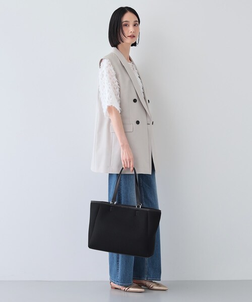 INDIVI トートバッグ 春SALE！「A4収納可能／合皮」メッシュ