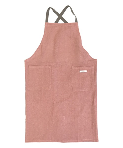 marai（マーライ） エプロン 配色コットンリネン バッククロスエプロン