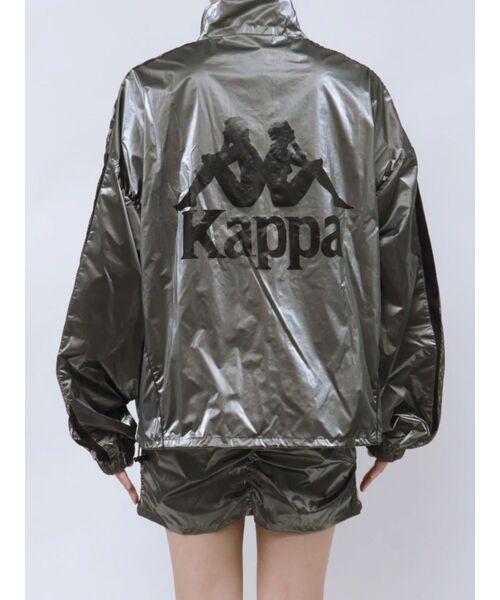 Kappa カッパ パワーショルダー ジップアップジャケット Lサイズ Kappa カッパストラックジャケットメンズ ブランド 長袖 フリース 防寒