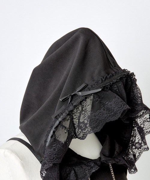 AVENCHUMU ワンピース Lace trimming hoodie sleeveless long one