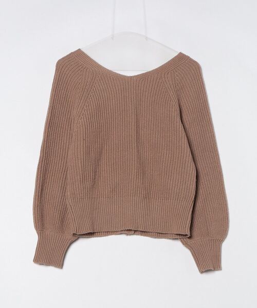 「GOUT COMMUN」 ニットカーディガン 38 ブラウン レディース_画像2