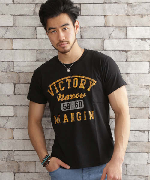 ARCADE tシャツ 夏服 アメカジ カレッジプリント リンガー 半袖T