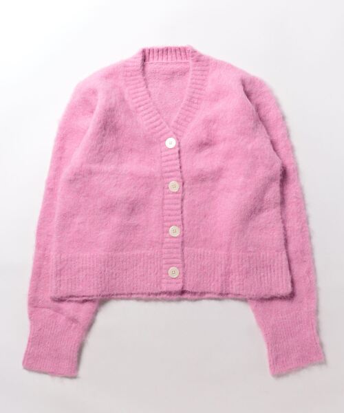 LOWRYS FARM（ローリーズファーム） ニットカーディガン SHORT ピンク