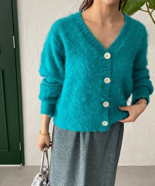 LOWRYS FARM（ローリーズファーム） ニットカーディガン SHORT ピンク