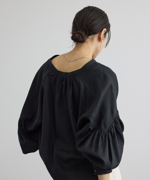 SALON adam et rope'（サロン アダム エ ロペ） リネンシャツ ブラウス