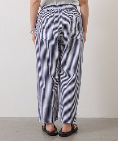 サックスブルー / ストライプパンツjournal standard luxe JOURNAL STANDARD LUXE パンツ タイプクロス タックパンツ