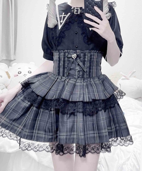 MA*RS（マーズ） ブラウス シャツ 半袖 BIG襟クロス刺繍ブラウス