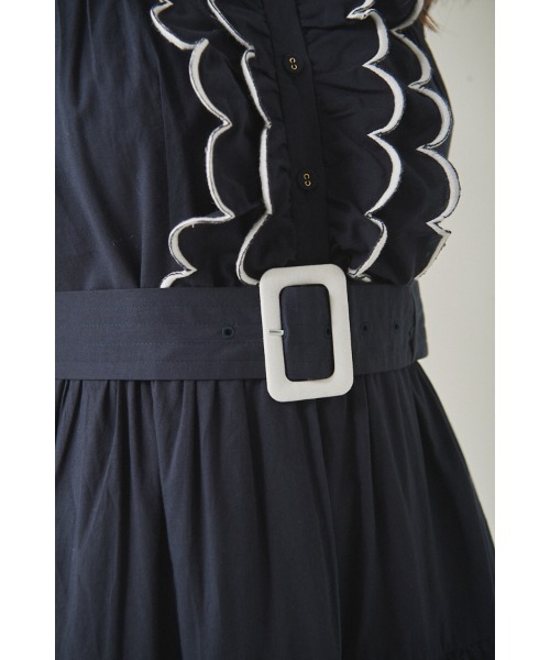 Estella.K ワンピース Bonnie Scallop Long Dress バイカラー