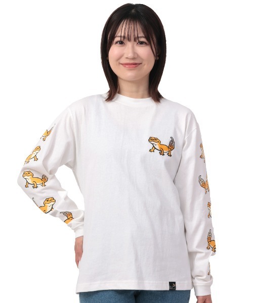 チチカカ tシャツ go slow caravan レオパードゲッコーロングT