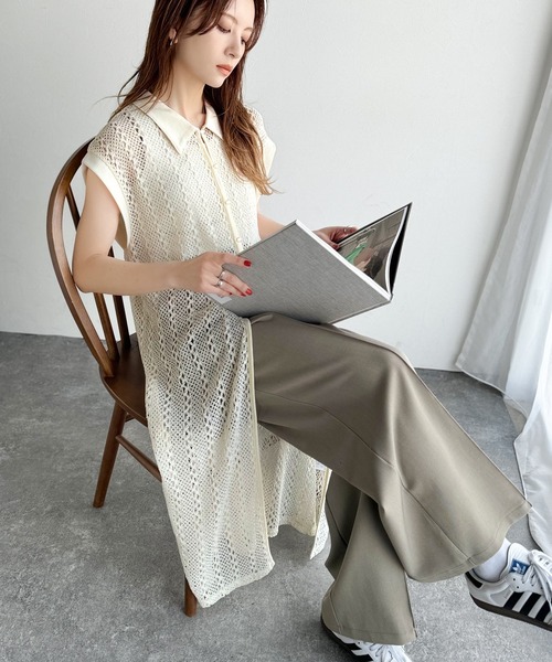 クロシェレースジレ classicalelf ベスト ジレ トレンド感たっぷりの魅力を纏う。襟