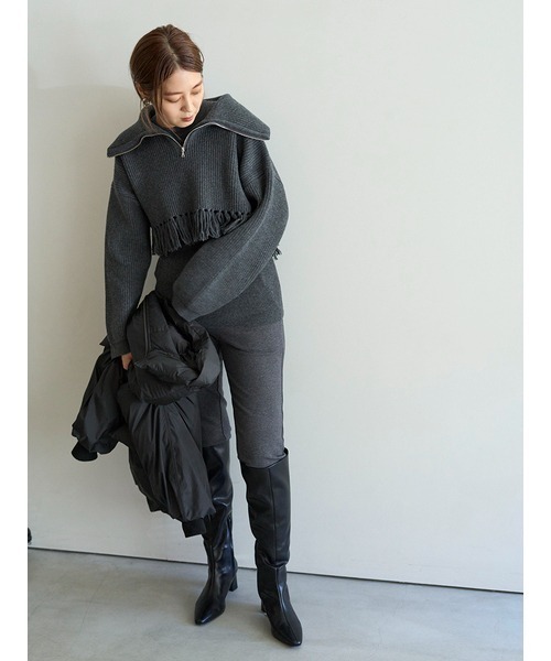 「MIESROHE」 長袖ニット FREE ブラック レディース_画像9