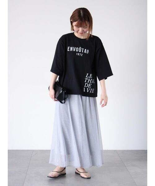 tシャツ リメイク風 プリント Tシャツ レディース Lugnoncure tシャツ リメイク風プリントTシャツ レディース