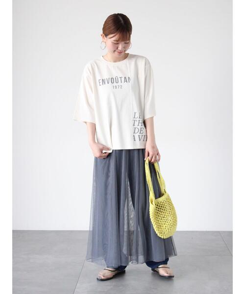 Lugnoncure tシャツ リメイク風プリントTシャツ レディース