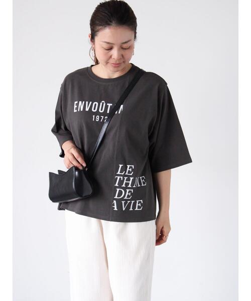 Lugnoncure tシャツ リメイク風プリントTシャツ レディース