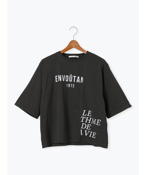 プリントTシャツ 半袖 手書き風 カジュアル ルーズ ソロナクール Tシャツ 半袖 漫画風プリント クルーネック オーバーサイズ