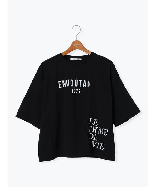 tシャツ リメイク風 プリント Tシャツ レディース Lugnoncure tシャツ リメイク風プリントTシャツ レディース