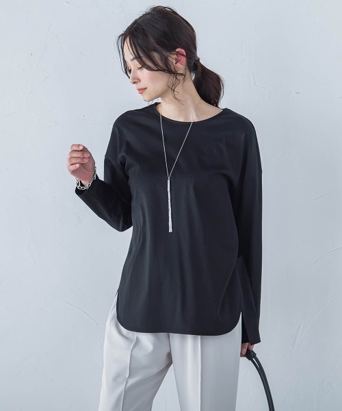tシャツ 「WEB限定」プレミアムコットンコンフォートカットソー「洗濯機で洗える/接触冷感」 レディース
