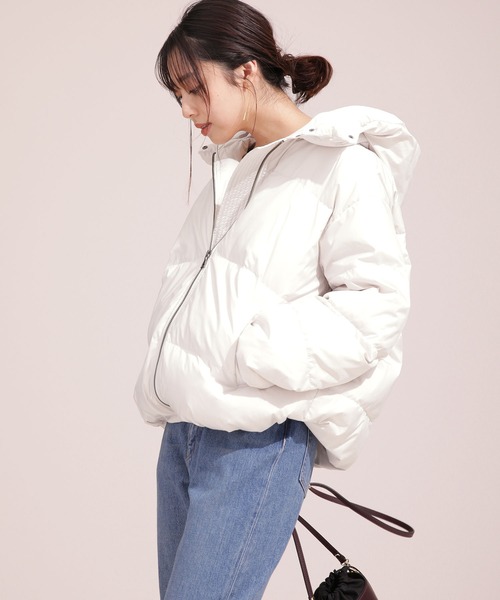 NANO universe（ナノ・ユニバース） ダウンジャケット 36 オフホワイト