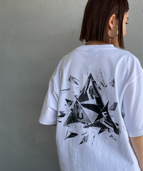 tシャツ 「HUF/ハフ」 AUTO GLASS バックプリント ショートスリーブTシャツ レディース メンズ