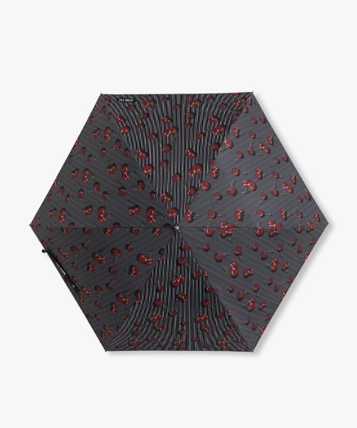 ANNA SUI（アナスイ） 折りたたみ傘 チェリープリント晴雨兼用(トップ