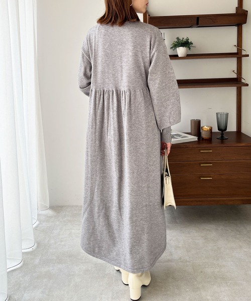 「GeeRA」 「swingby」ニットワンピース LARGE 杢グレー レディース_画像7