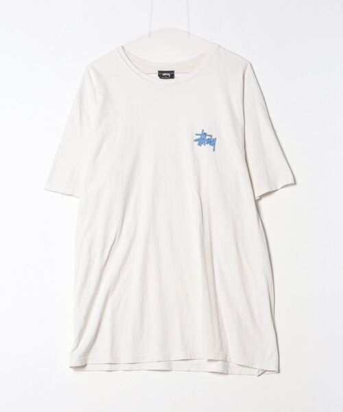 STUSSY Tシャツ 半袖 ホワイト メンズ L STUSSY 「STUSSY」 ワンポイント半袖Tシャツ L ホワイト メンズ