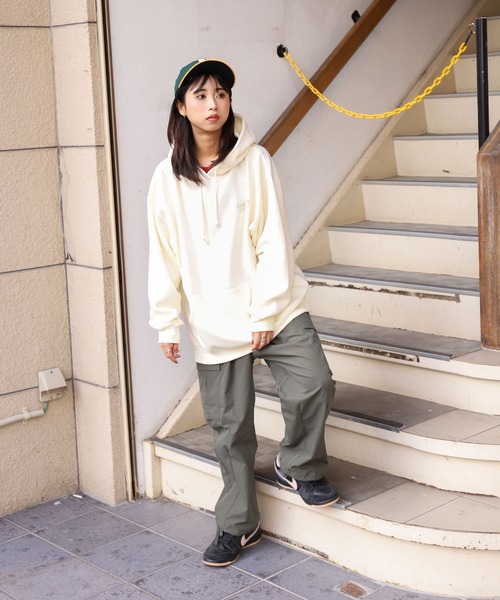 「ZIP FIVE」 プルオーバーパーカー LARGE ブラウン レディース