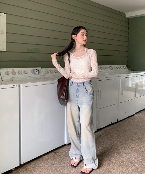 FUNdaysion tシャツ レーストップス レディース : ZOZOTOWN