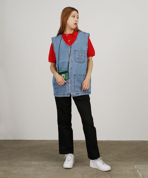 Dickies ベスト ジレ Dickies/ディッキーズ DENIM ZIP FRONT
