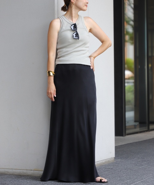 Deuxieme Classe ロング・マキシ丈スカート 黒 0204125J0018 Feminine スカート（ロング・マキシ丈スカート）｜Deuxieme