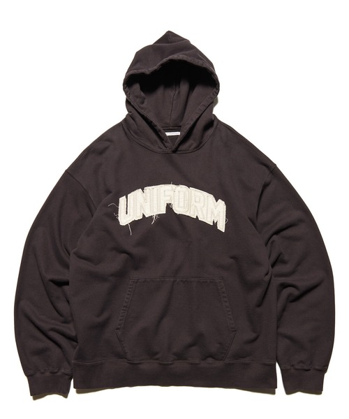 uniform experiment パーカー CUT-OUT LOGO SWEAT HOODIE メンズ 