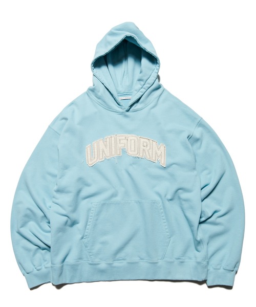 uniform experiment パーカー CUT-OUT LOGO SWEAT HOODIE メンズ