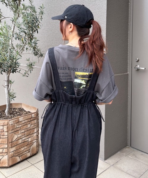 ISOOK  黒 サロペット レディース I-SOOK サロペット オーバーオール 「ISOOK / アイスー