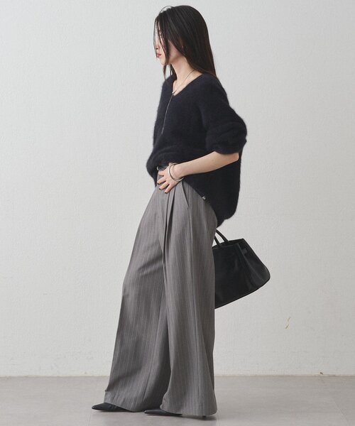 loungedress FURカシミヤ2WAYニット グレー LOUNGEDRESS（ラウンジドレス）の「FURカシミヤ2WAYニット（ニット