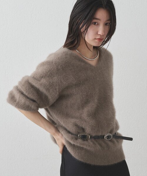 LOUNGEDRESS カシミヤVニット Loungedress ニット セーター FURカシミヤVニット レディース