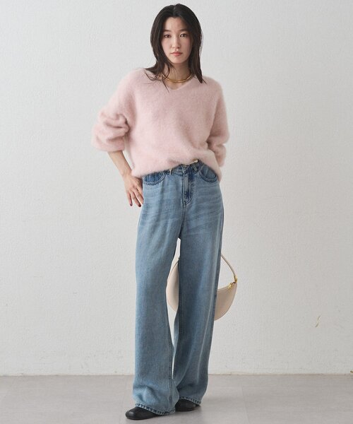 LOUNGEDRESS カシミヤVニット Loungedress ニット セーター FURカシミヤVニット レディース