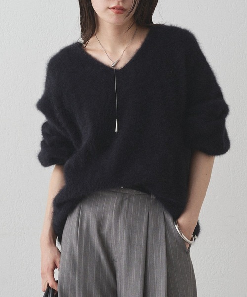 LOUNGEDRESS カシミヤVニット Loungedress ニット セーター FURカシミヤVニット レディース