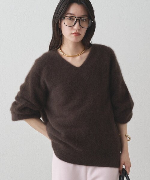 LOUNGEDRESS カシミヤVニット Loungedress ニット セーター FURカシミヤVニット レディース
