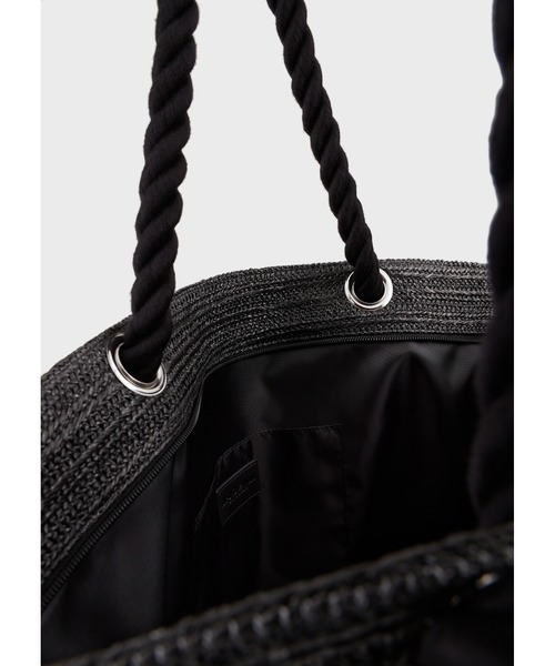 EMPORIO ARMANI ブラックレザートートバッグ EMPORIO ARMANI 「EMPORIO ARMANI」 トートバッグ FREE ブラック